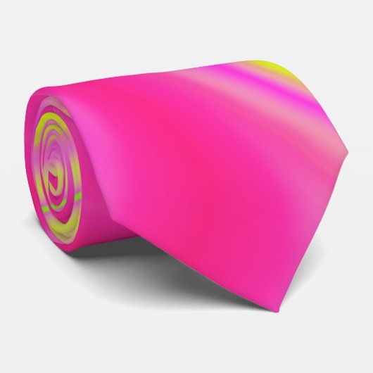 Geel en roze marmer stropdas (Opgerold)