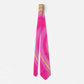 Geel en roze marmer stropdas (Achterkant)