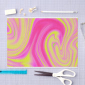 Geel en roze marmer tissuepapier (Craft)