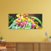 Geel en roze Orchidee bloemen Canvas Afdruk (Insitu (Woonkamer))
