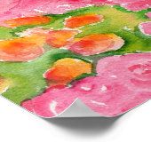 Geel en Roze Peonies Bouquet Poster (Hoek)