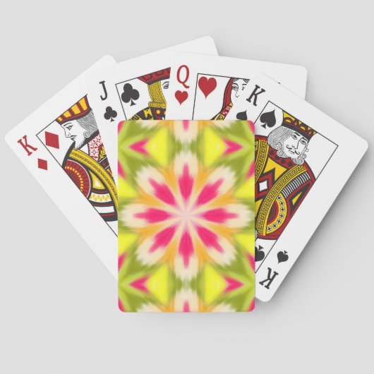 Geel en roze pokerkaarten (Achterkant)