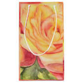 Geel en roze roze bloem klein cadeauzakje (Achterkant)