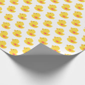 Geel en Roze Rubber Ducky Cadeaupapier (Hoek)