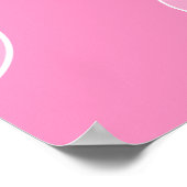 Geel en Roze Rubber Ducky Polka Dot Baby shower Poster (Hoek)