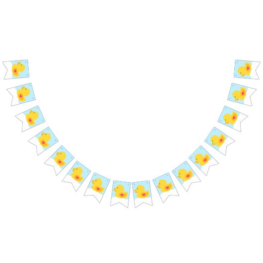 Geel en Roze Rubber Ducky Vlaggetjes (Alle)