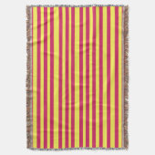 Geel en roze strips Summer Mood Throw Blanket Deken (Voorkant Verticaal)
