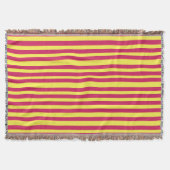 Geel en roze strips Summer Mood Throw Blanket Deken (Voorkant)