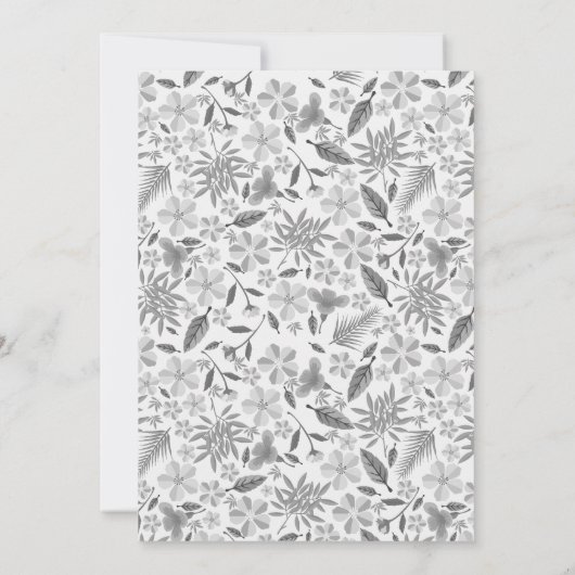 Geel en Roze Tuin Bloemen Vrijgezellenfeest Kaart (Achterkant)