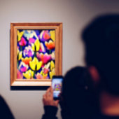 Geel en roze tulpen kleurrijke lentart perfect poster