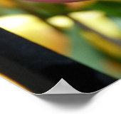 Geel en roze ventiel achter hek poster (Hoek)