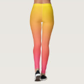 Geel en Roze Verloop Leggings (Achterkant)