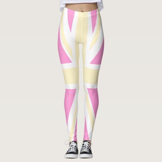 Geel en Roze vlag van het Verenigd Koninkrijk / Un Leggings (Voorkant)