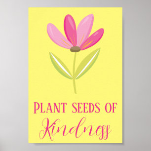 Geel en Roze zaad van Kindness Poster