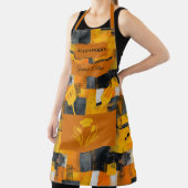 Geel en Sinaasappel Abstract - Modern Bold Kitchen Schort (Insitu)