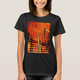 Geel en Sinaasappel Abstracte organische fotomonta T-shirt