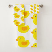 Geel en Sinaasappel Baby Rubber Ducky voor kindere Bad Handdoek (Insitu)