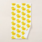 Geel en Sinaasappel Baby Rubber Ducky voor kindere Bad Handdoek (Handdoek)