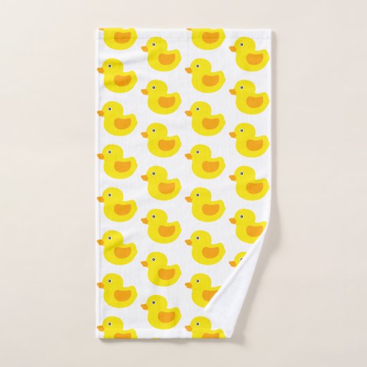 Geel en Sinaasappel Baby Rubber Ducky voor kindere Bad Handdoek (Handdoek)