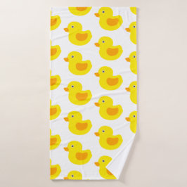 Geel en Sinaasappel Baby Rubber Ducky voor kindere Badhanddoek