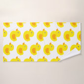 Geel en Sinaasappel Baby Rubber Ducky voor kindere Badhanddoek (Badhanddoek)