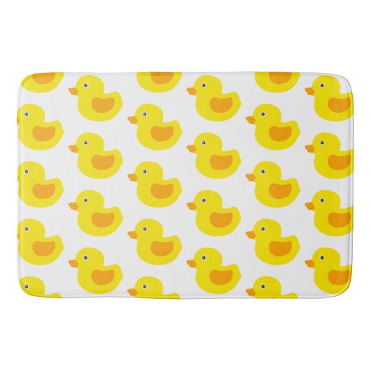 Geel en Sinaasappel Baby Rubber Ducky voor kindere Badmat (Voorkant)