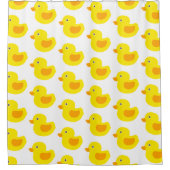 Geel en Sinaasappel Baby Rubber Ducky voor kindere Douchegordijn (Voorkant)
