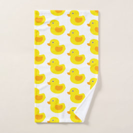 Geel en Sinaasappel Baby Rubber Ducky voor kindere Handdoek