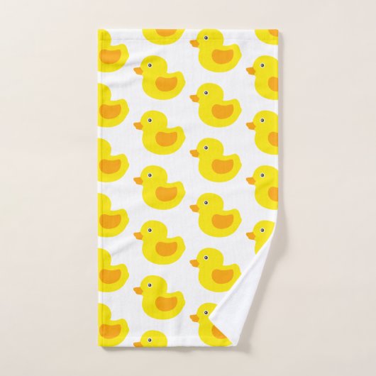 Geel en Sinaasappel Baby Rubber Ducky voor kindere Handdoek (Handdoek)