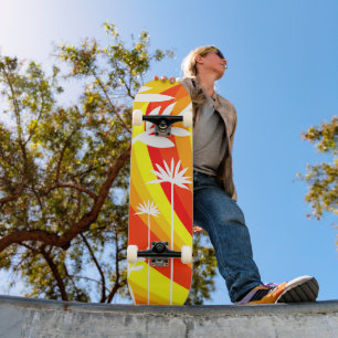 Geel en Sinaasappel botanisch Persoonlijk Skateboard