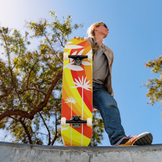 Geel en Sinaasappel botanisch Persoonlijk Skateboard (Buiten 1)