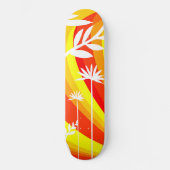 Geel en Sinaasappel botanisch Persoonlijk Skateboard (Voorkant)