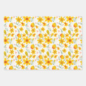 Geel en sinaasappel charmant narcispapier inpakpapier vel (Voorkant 2)