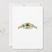 Geel en Sinaasappel Waterverf Bloemen bruidsmeisje Kaart (Achterkant)