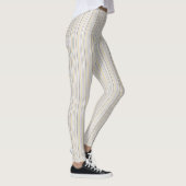 Geel en Tan Striped Patroon Leggings (Rechts)