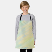 Geel en Teal Pret Schort (Gedragen)