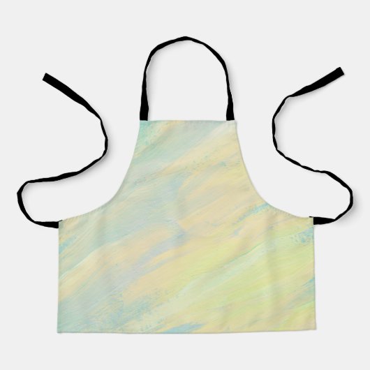 Geel en Teal Pret Schort (Voorkant)