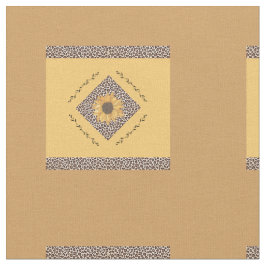 Geel en Tiger Print Design Fabric Stof