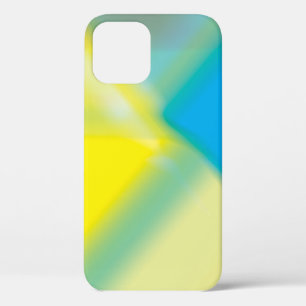 Geel en Turquoise Blue Abstract Glow 12 Case-Mate iPhone Case