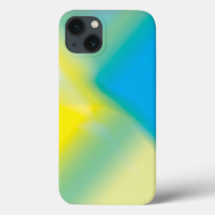 Geel en Turquoise Blue Abstract Glow 13 Case-Mate iPhone Case