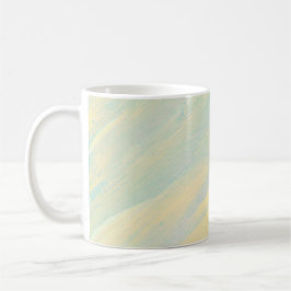Geel en turquoise plezier koffiemok