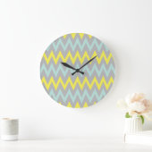 Geel en Turquoise Wall Clock Grote Klok (Huis)