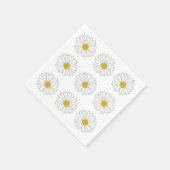 Geel en White Daisy Pattern Napkins Servet (Hoek)