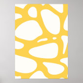 Geel en wit abstract zomerposter poster (Voorkant)