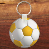Geel en wit bal sleutelhanger (Voorkant)