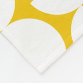 Geel en wit Bauhaus cirkels Fleece Deken (Hoek)