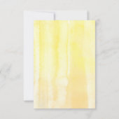 Geel en Wit Bloemen Bruiloft RSVP (Achterkant)