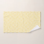 Geel en wit bloemetjespatroon bad handdoek (Handdoek)