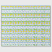 Geel en wit bloemperk papier (Vlak)