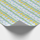 Geel en wit bloemperk papier (Hoek)